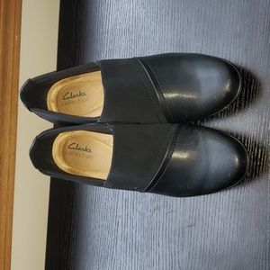 Clarks Collections Emily Step Black Leather shoe Size 8M